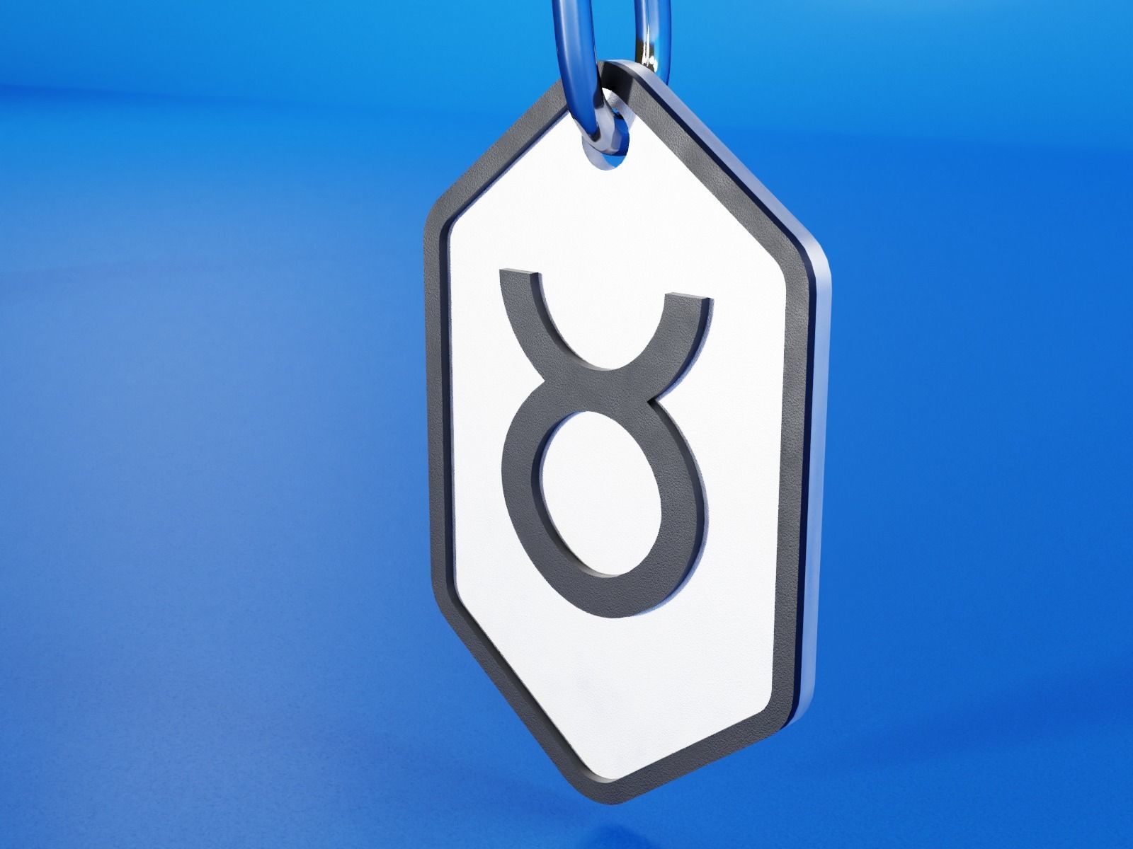 Taurus pendant key ring 3D print model_7