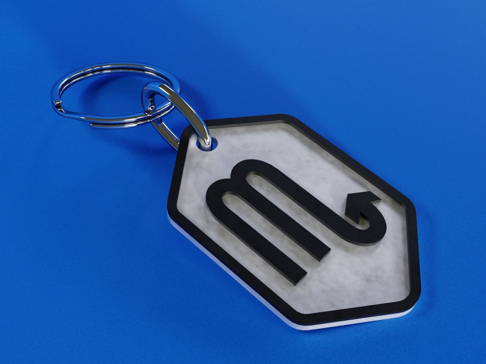 Scorpio pendant key chain 3D print model_9