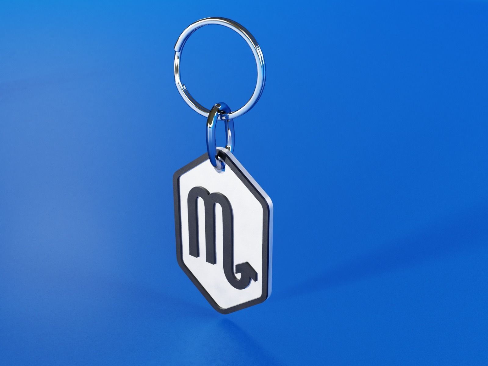 Scorpio pendant key chain 3D print model_8
