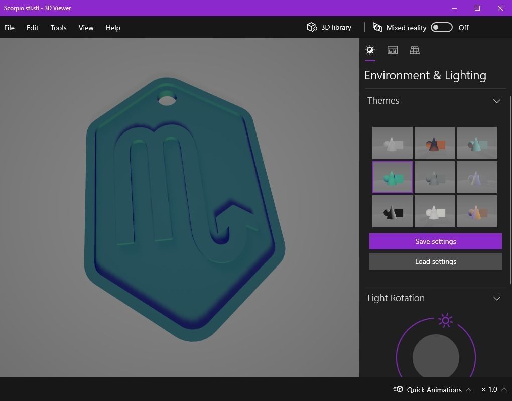 Scorpio pendant key chain 3D print model_11