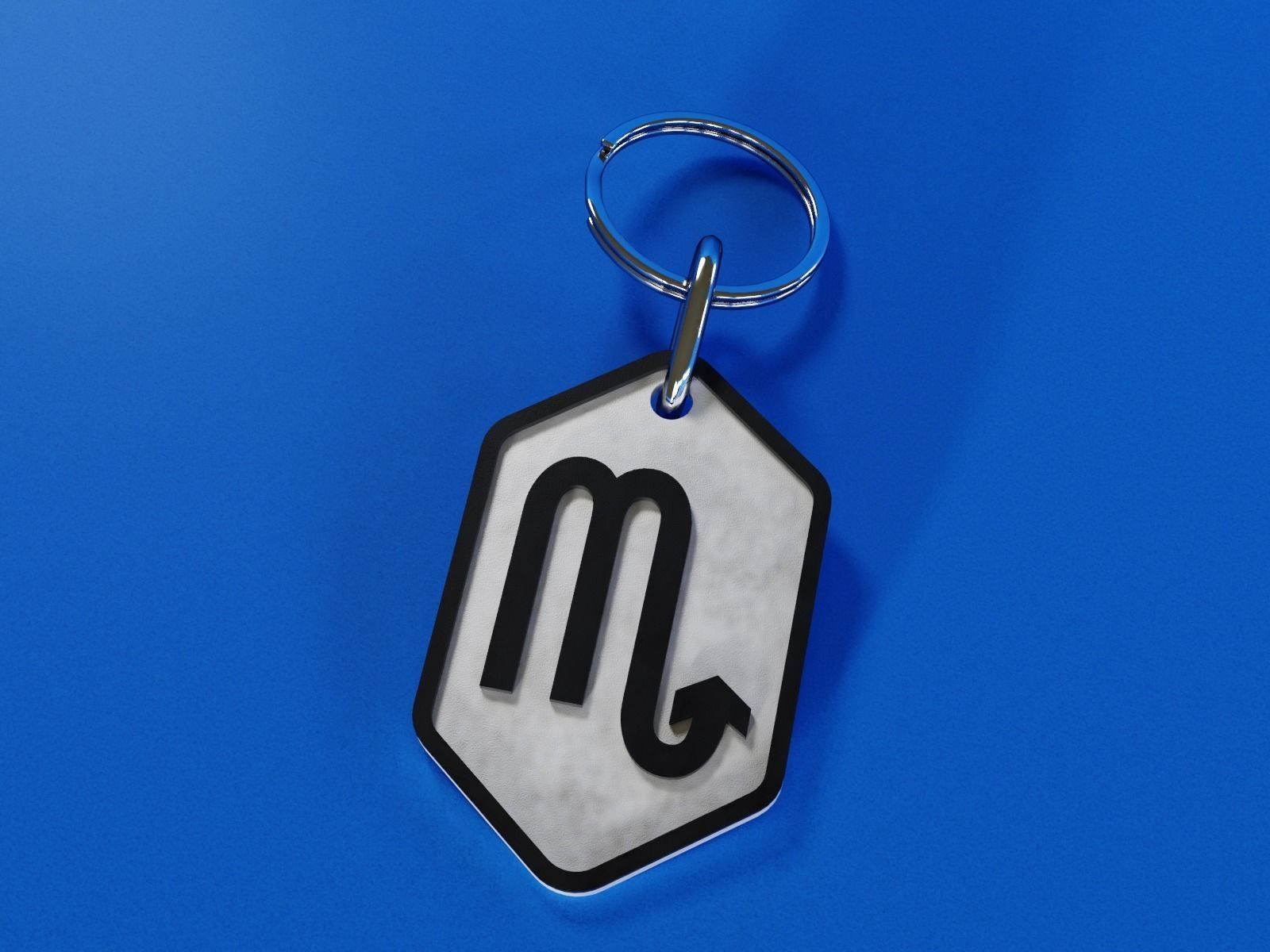 Scorpio pendant key chain 3D print model_2