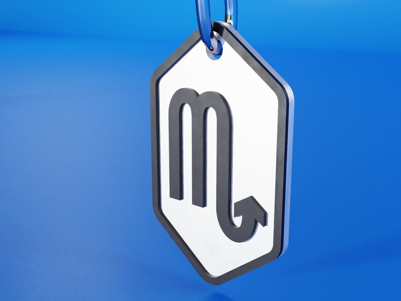 Scorpio pendant key chain 3D print model_6