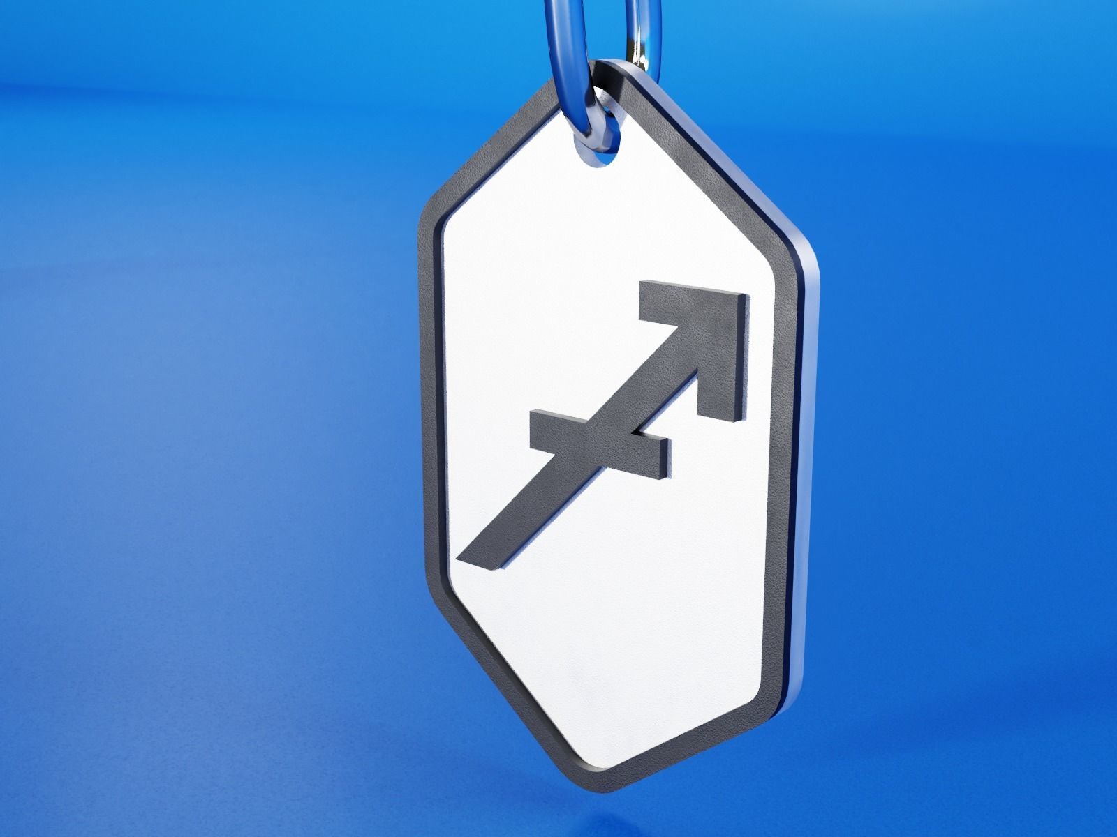 Sagitarius pendant key ring 3D print model_7