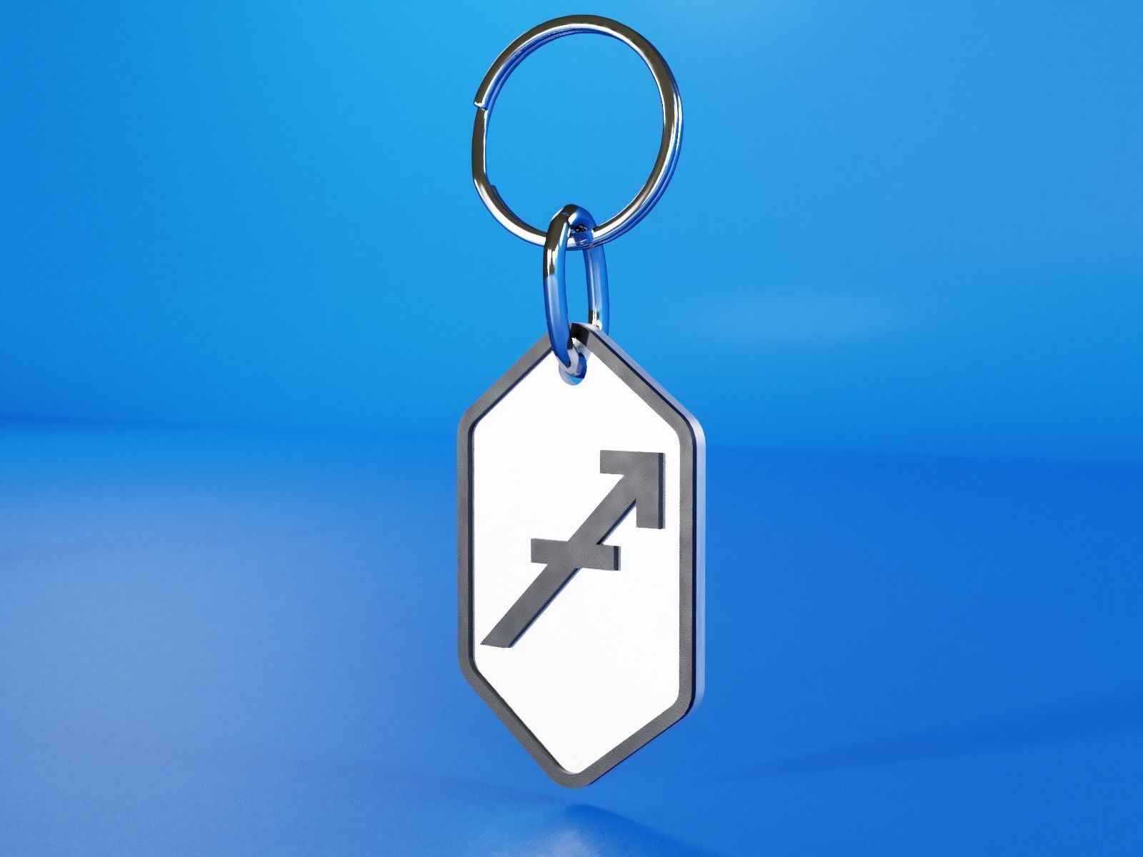 Sagitarius pendant key ring 3D print model_5