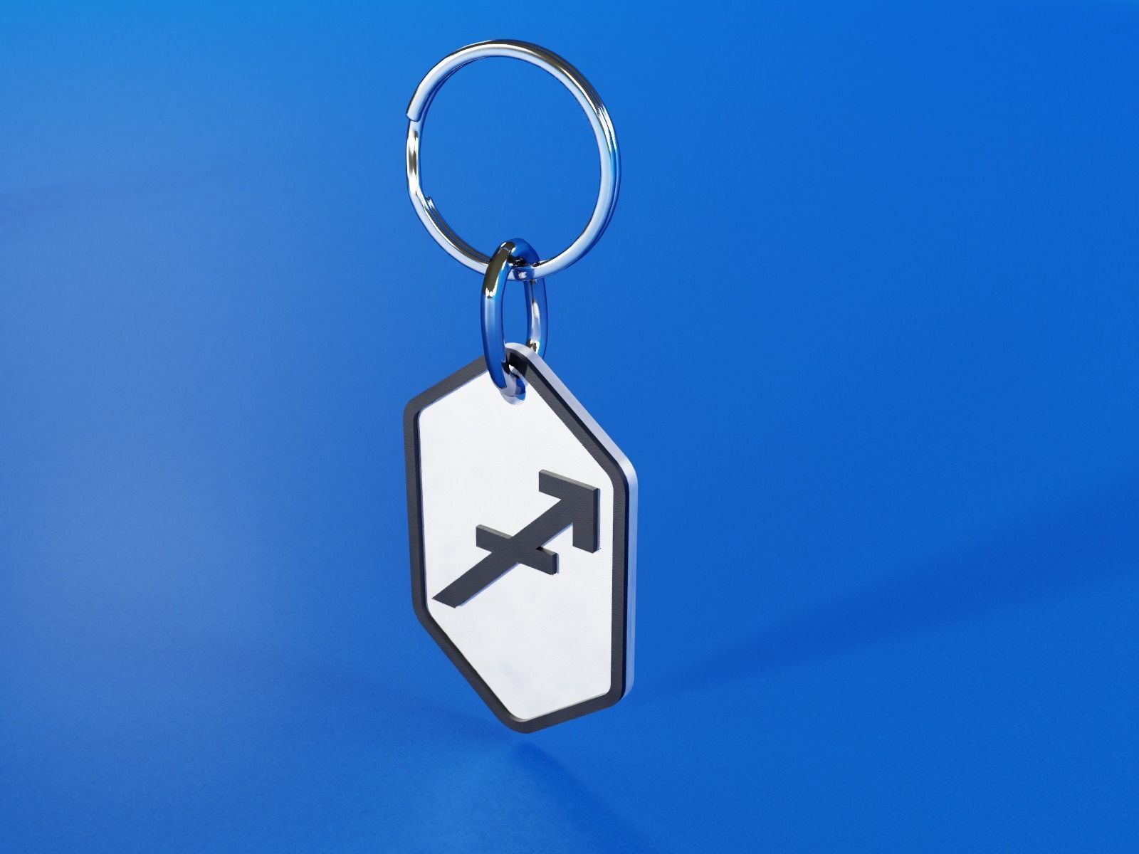 Sagitarius pendant key ring 3D print model_10