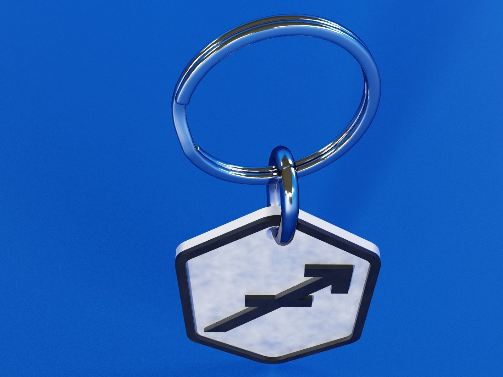 Sagitarius pendant key ring 3D print model_6