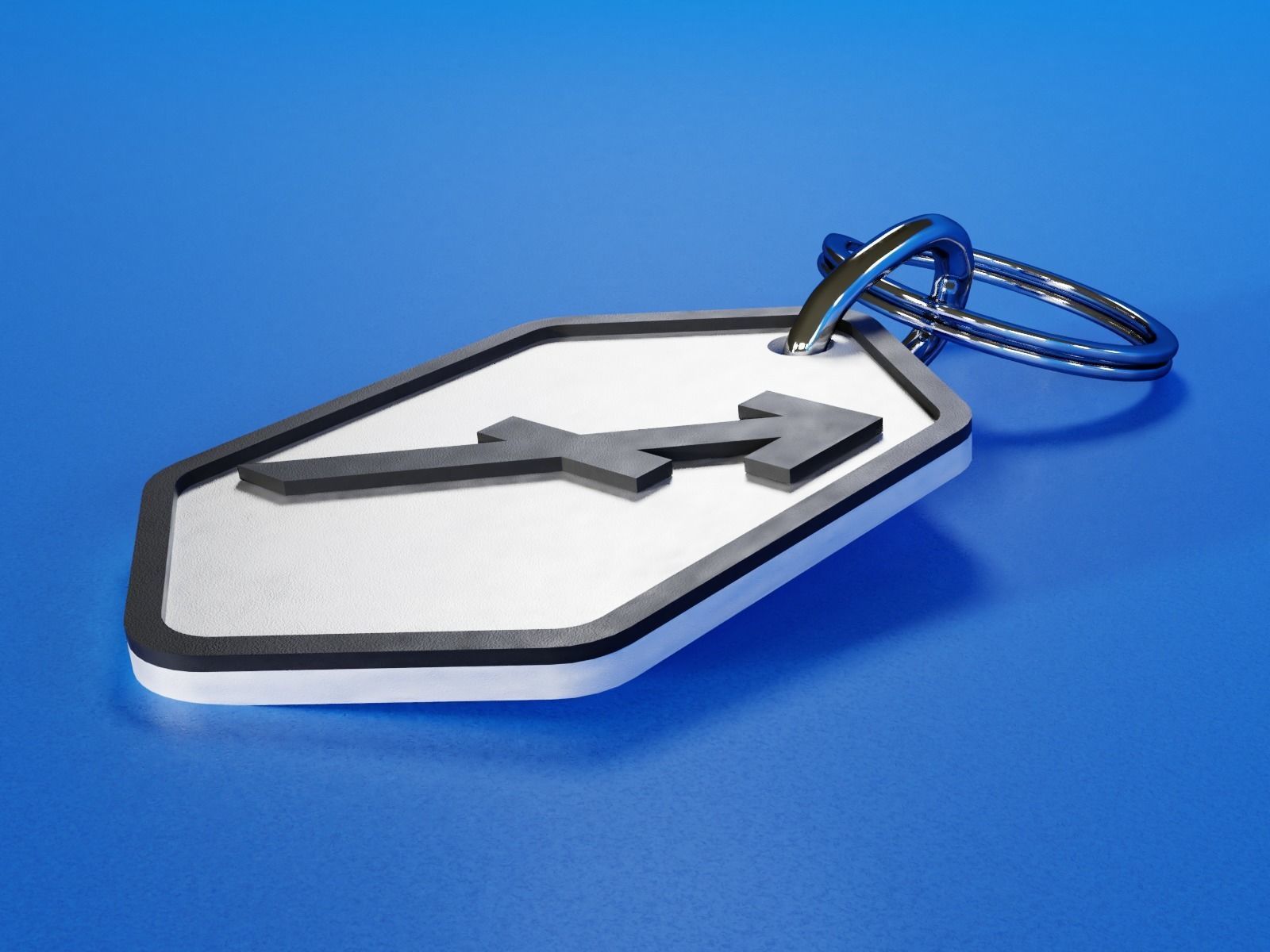 Sagitarius pendant key ring 3D print model_3