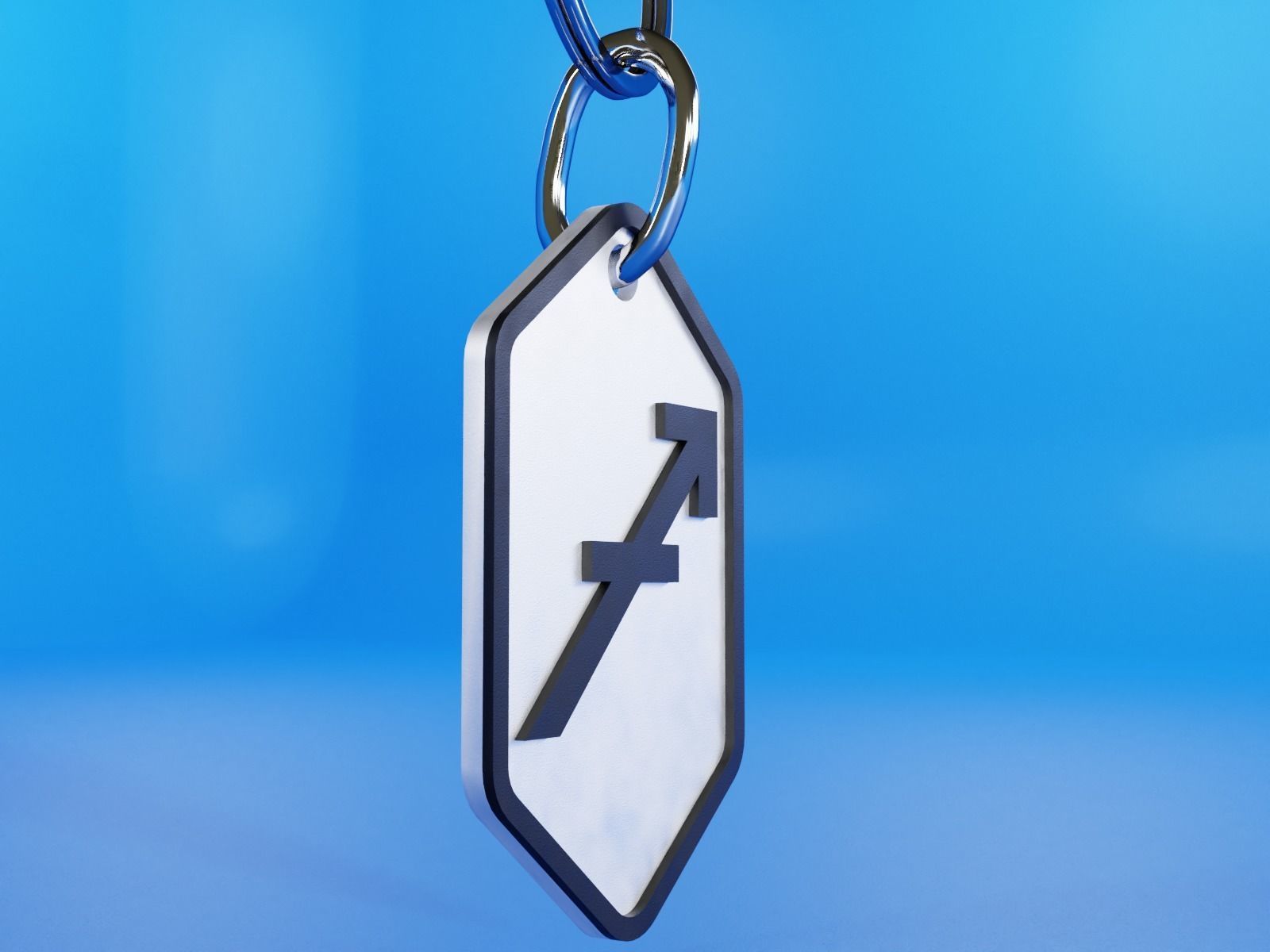 Sagitarius pendant key ring 3D print model_8