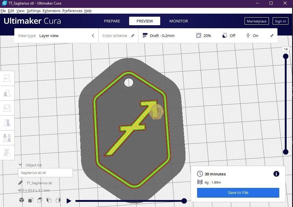 Sagitarius pendant key ring 3D print model_11