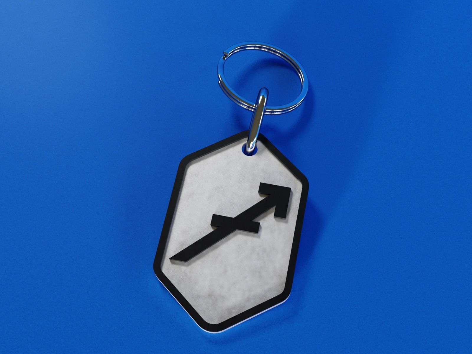 Sagitarius pendant key ring 3D print model_4