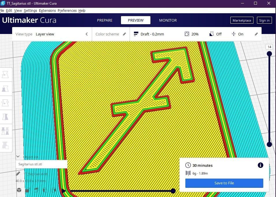 Sagitarius pendant key ring 3D print model_13