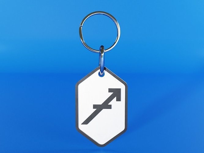 Sagitarius pendant key ring 3D print model