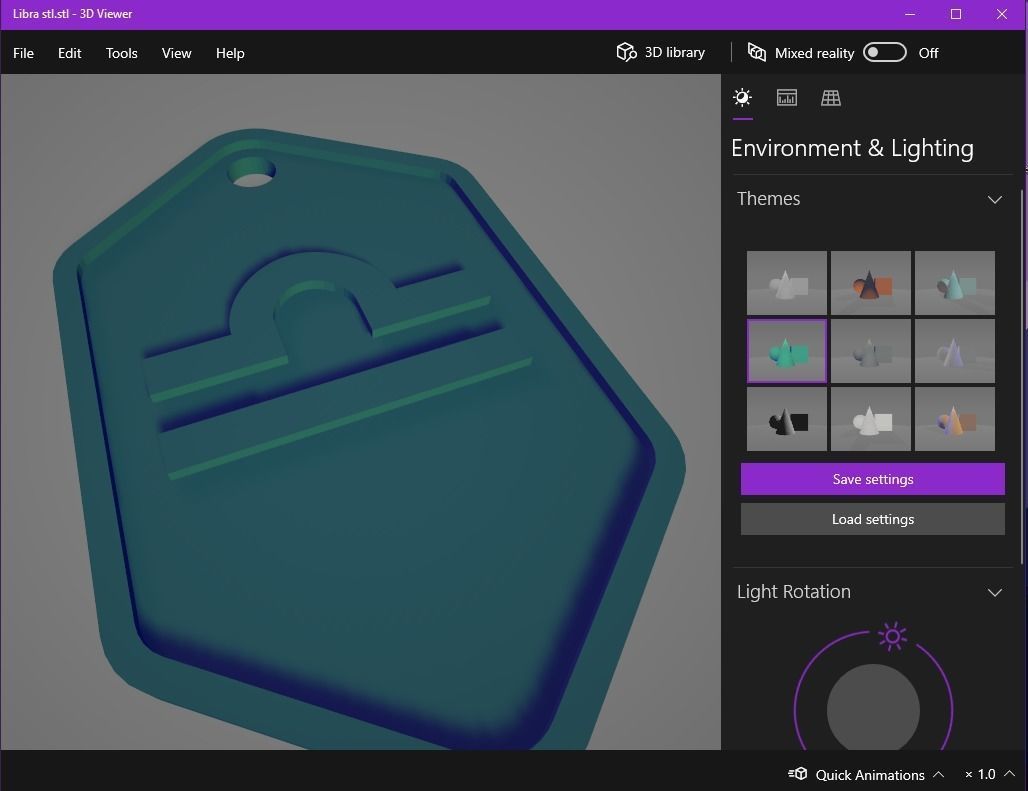 Libra pendant key ring 3D print model_15