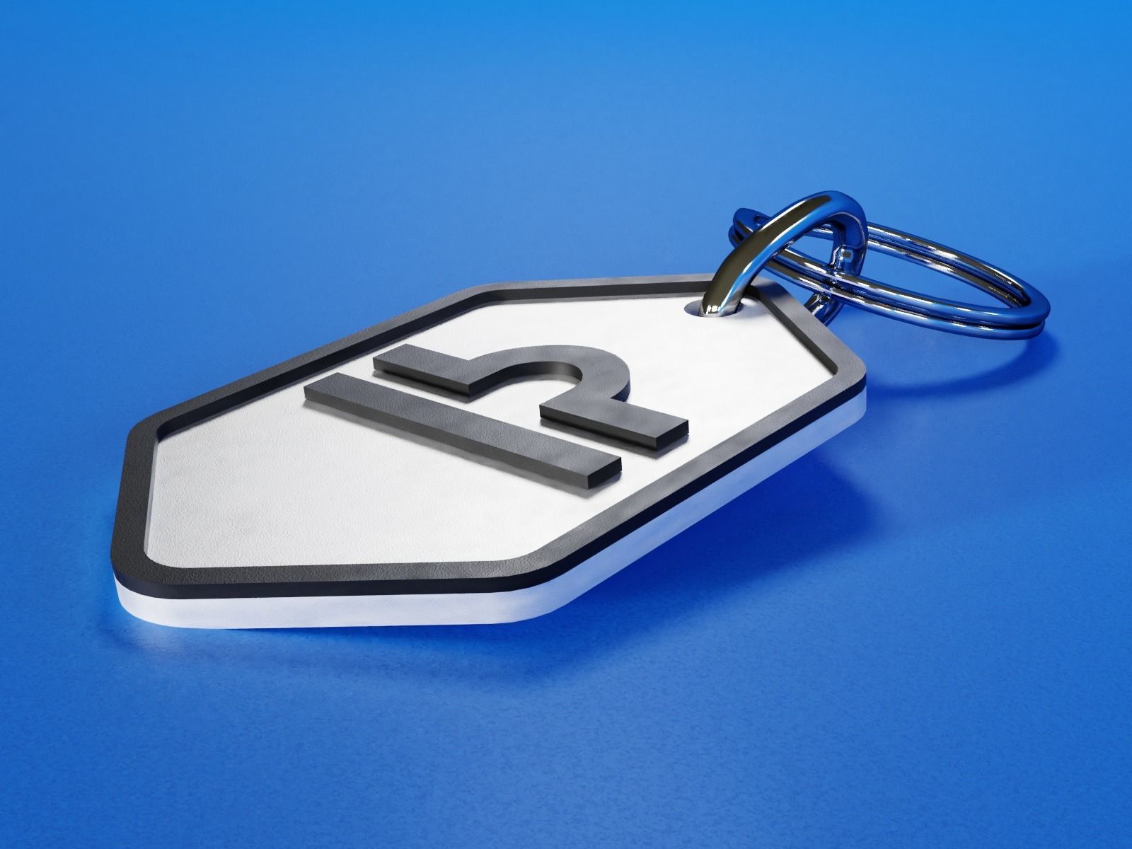 Libra pendant key ring 3D print model_10