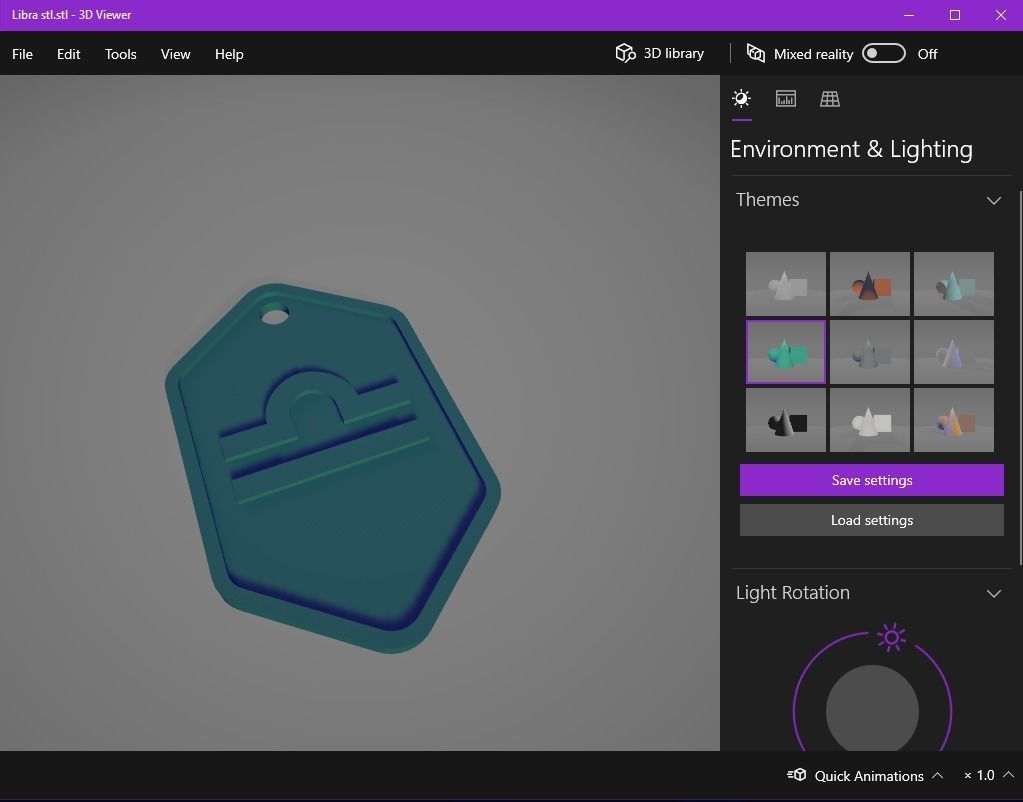 Libra pendant key ring 3D print model_14