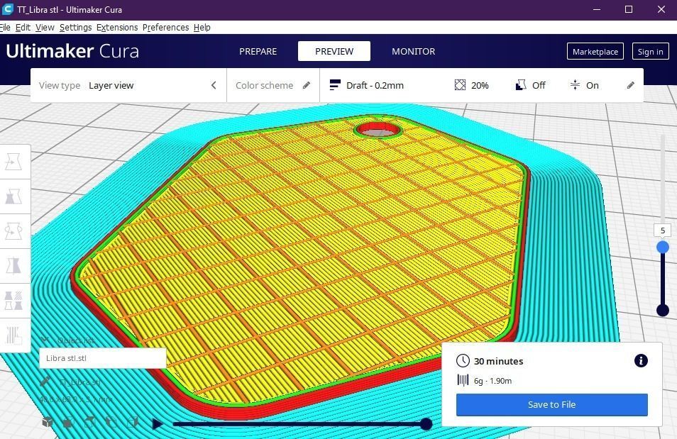 Libra pendant key ring 3D print model_13