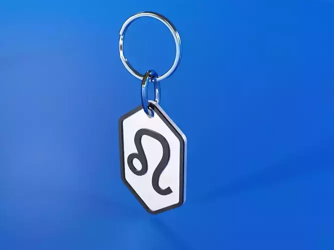 Leo pendant key ring 3D print model