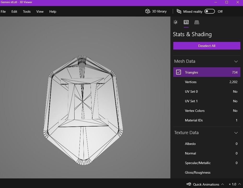 Gemini pendant key ring 3D print model_12