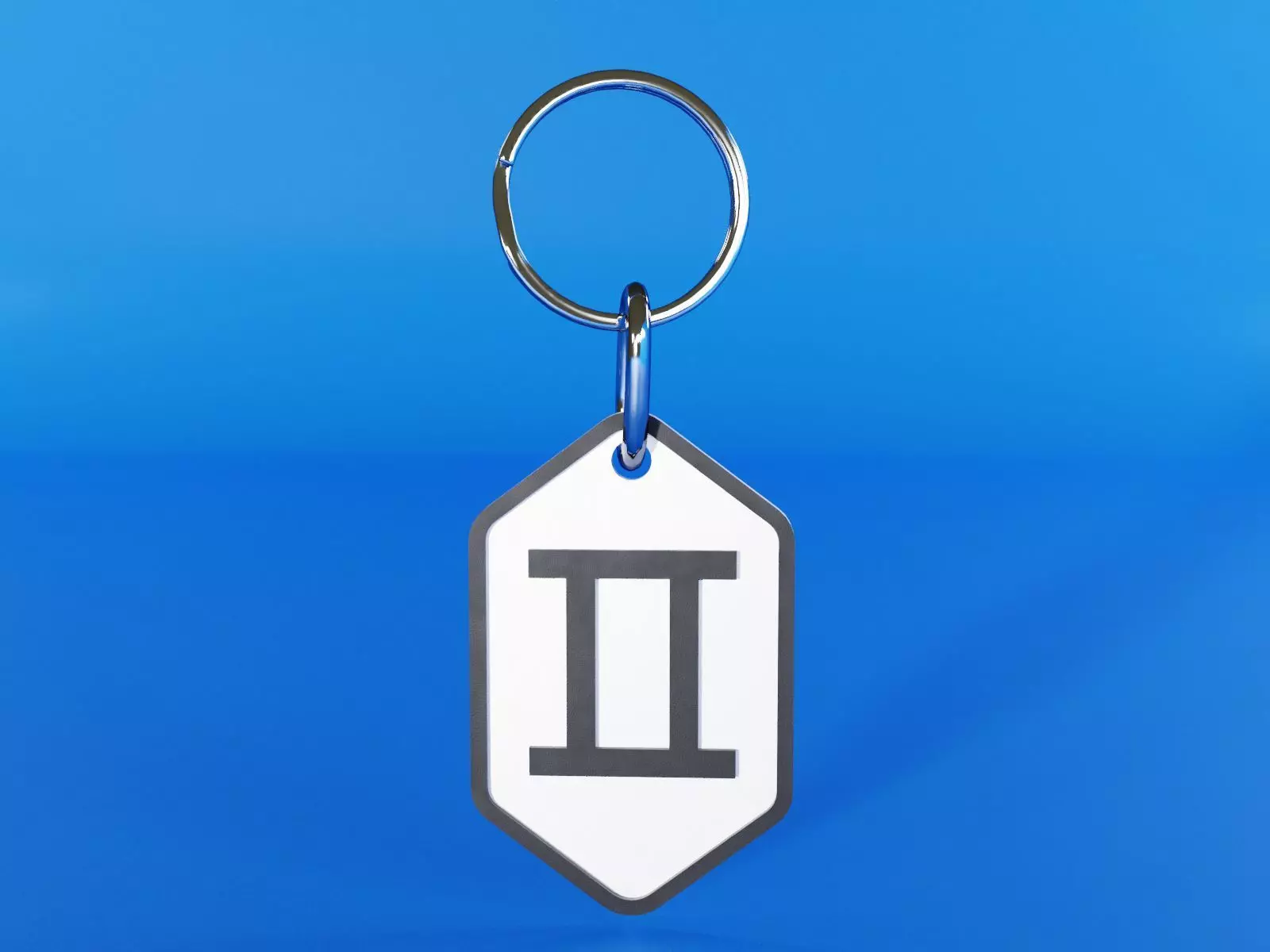 Gemini pendant key ring 3D print model_0