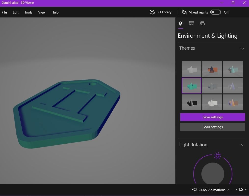 Gemini pendant key ring 3D print model_13