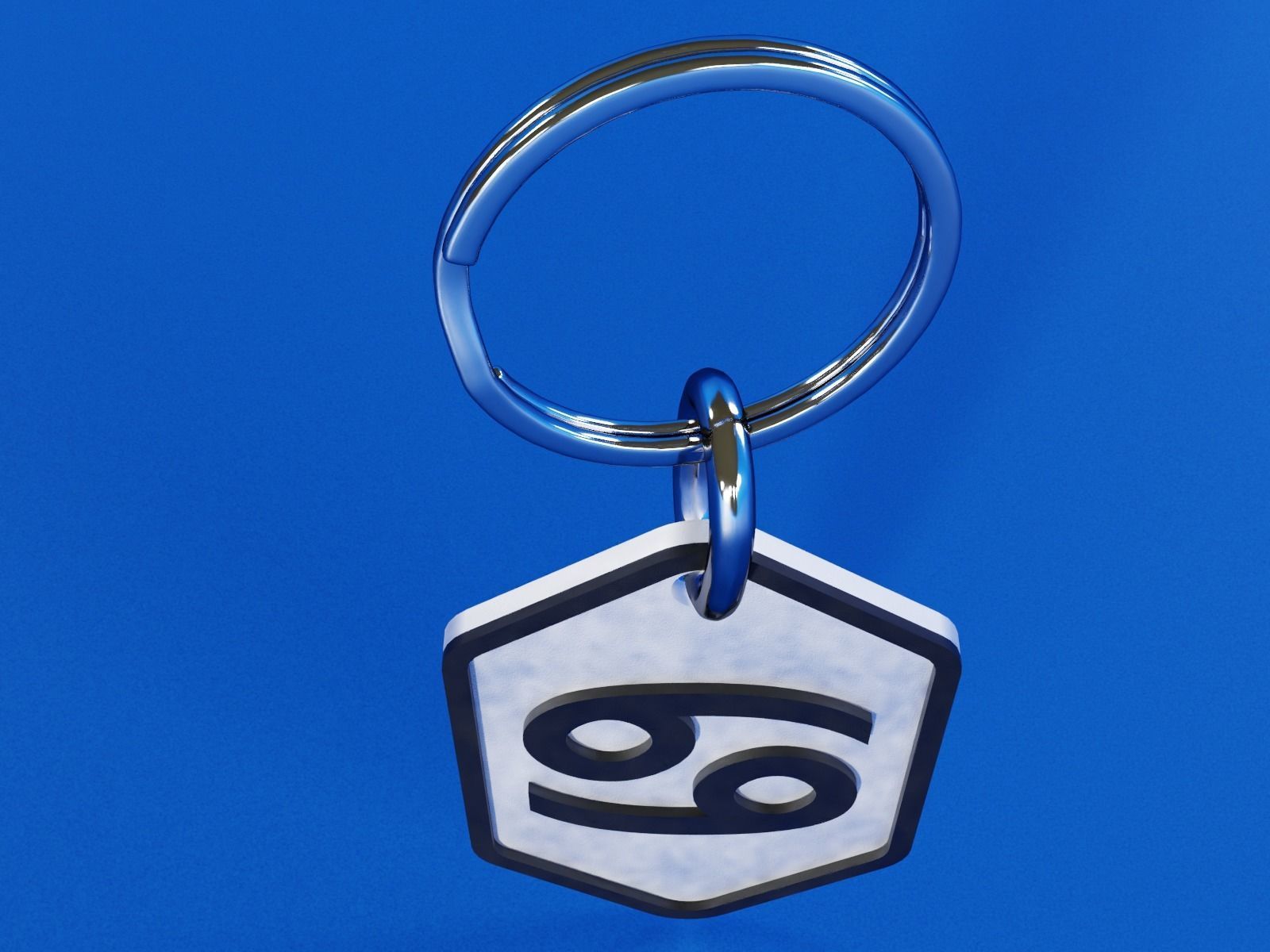 Cancer pendant key ring 3D model 3D printable | CGTrader
