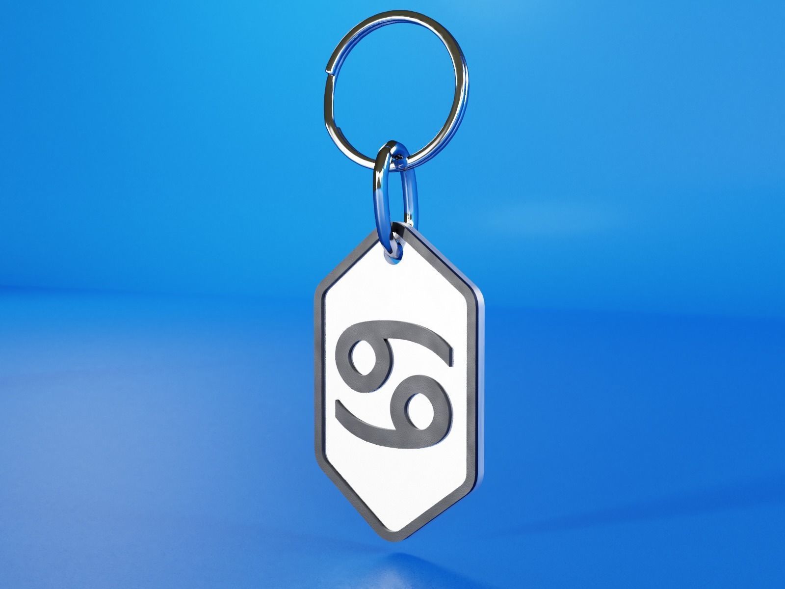 Cancer pendant key ring 3D model 3D printable | CGTrader
