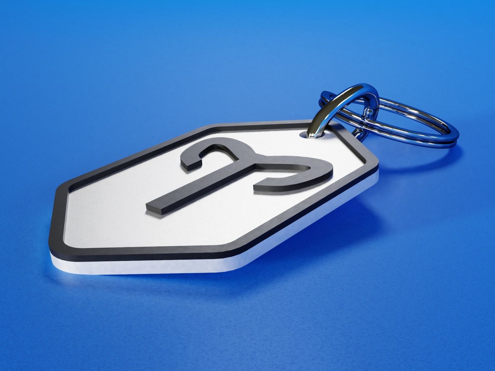 Aries pendant key ring 3D print model_4