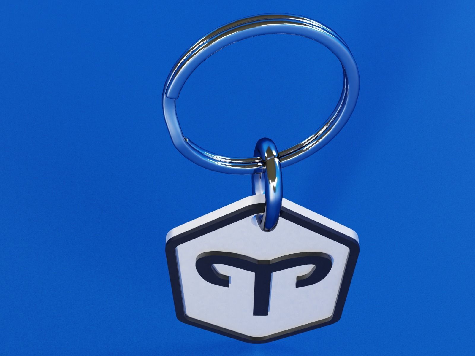 Aries pendant key ring 3D print model_6