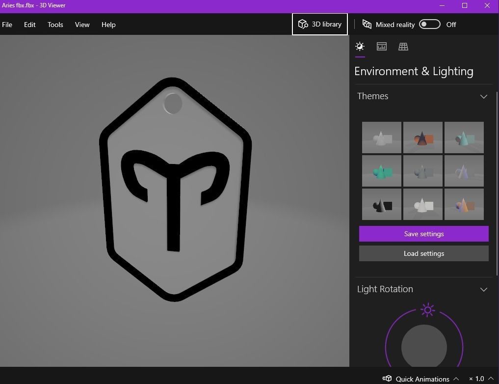 Aries pendant key ring 3D print model_16