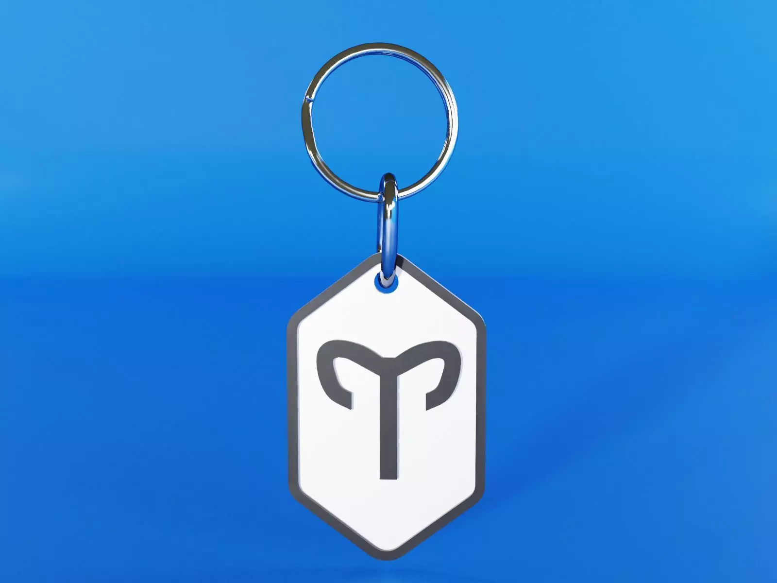 Aries pendant key ring 3D print model_0