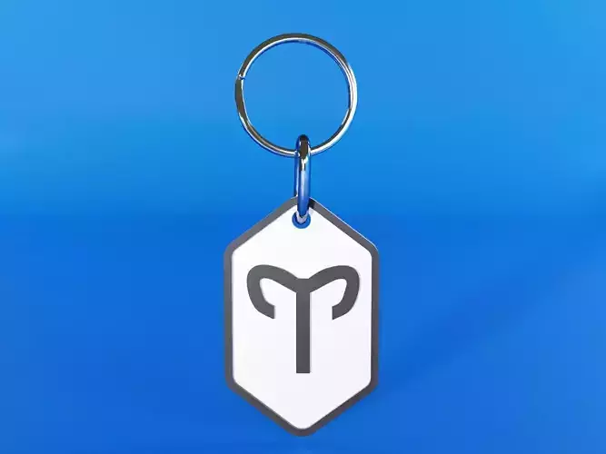 Aries pendant key ring 3D print model