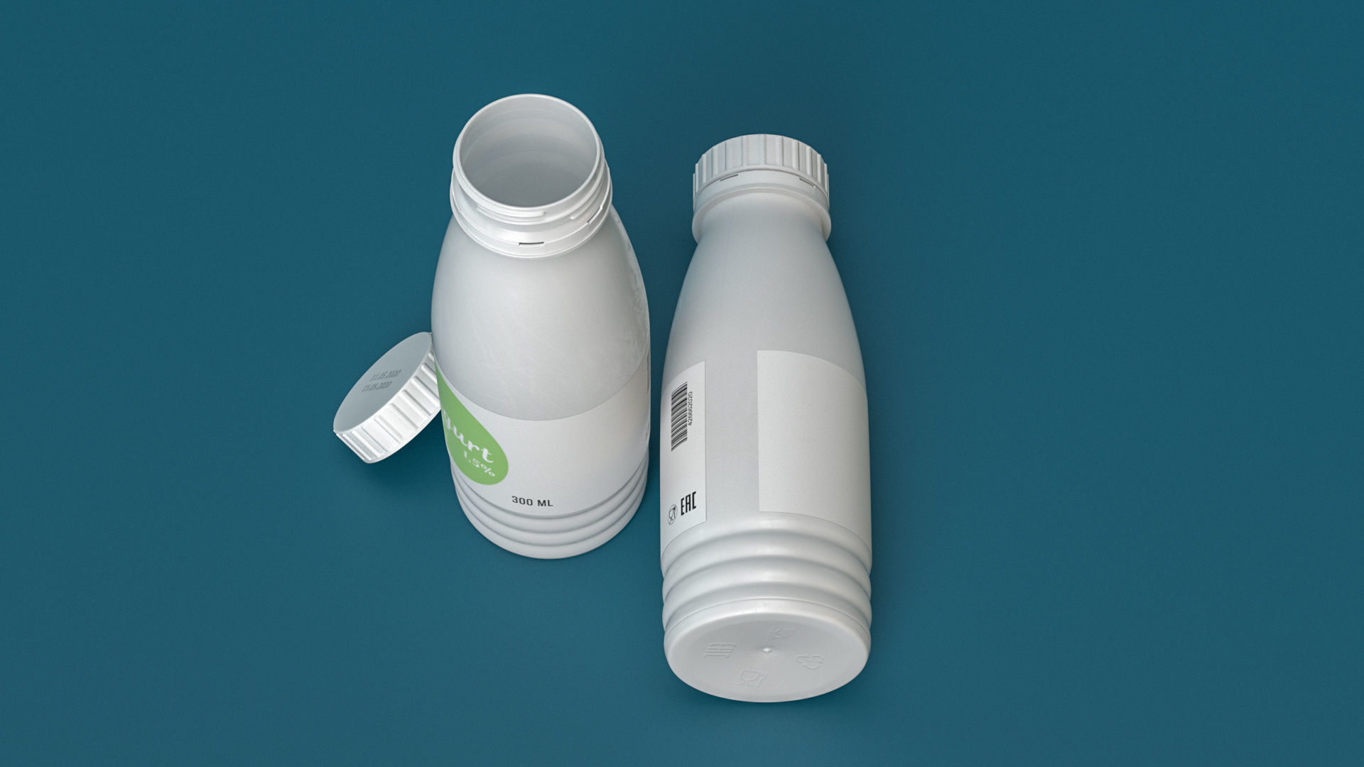 Yogurt Bottle 300ml 3D model  3D model_2