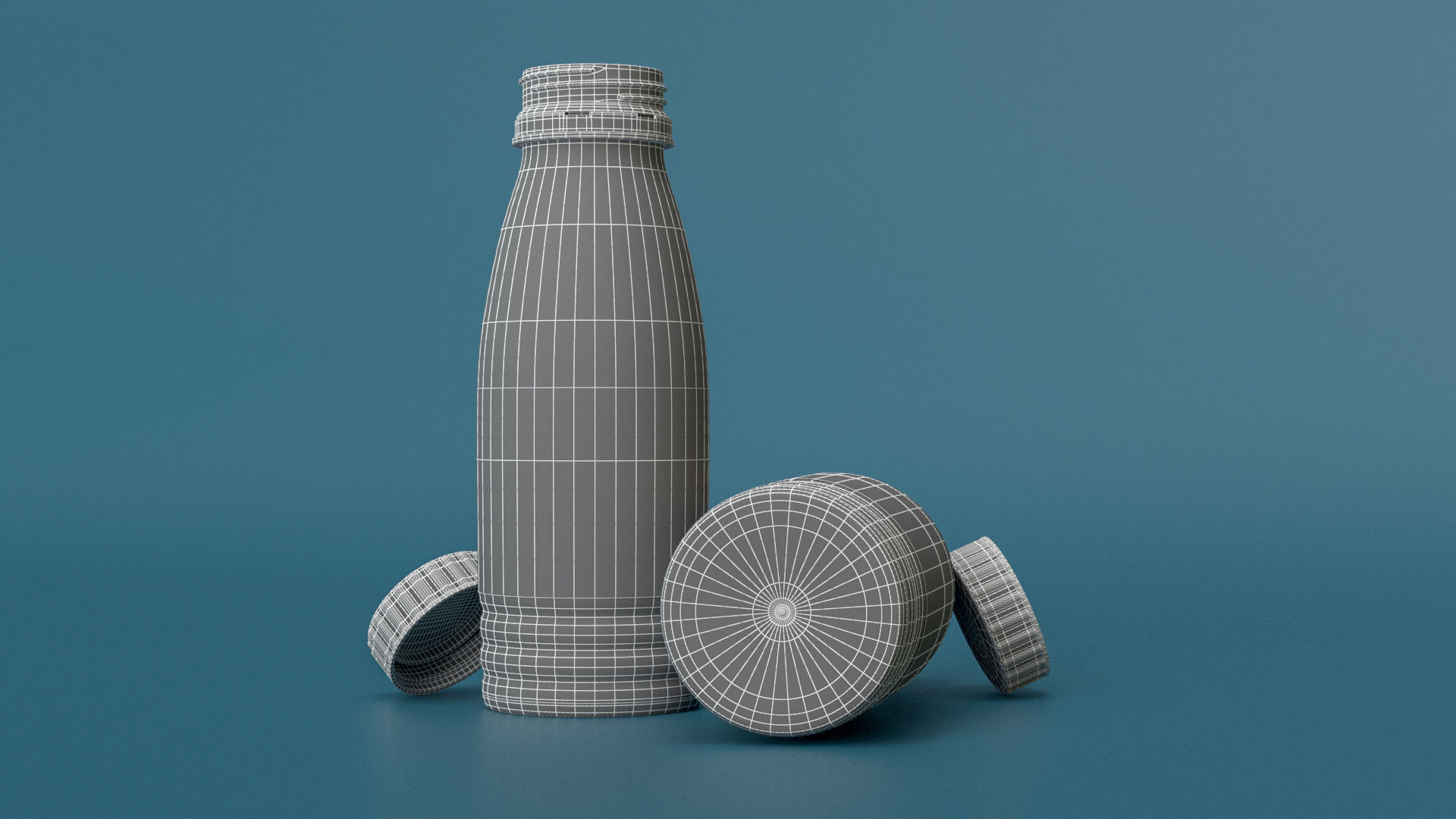 Yogurt Bottle 300ml 3D model  3D model_9