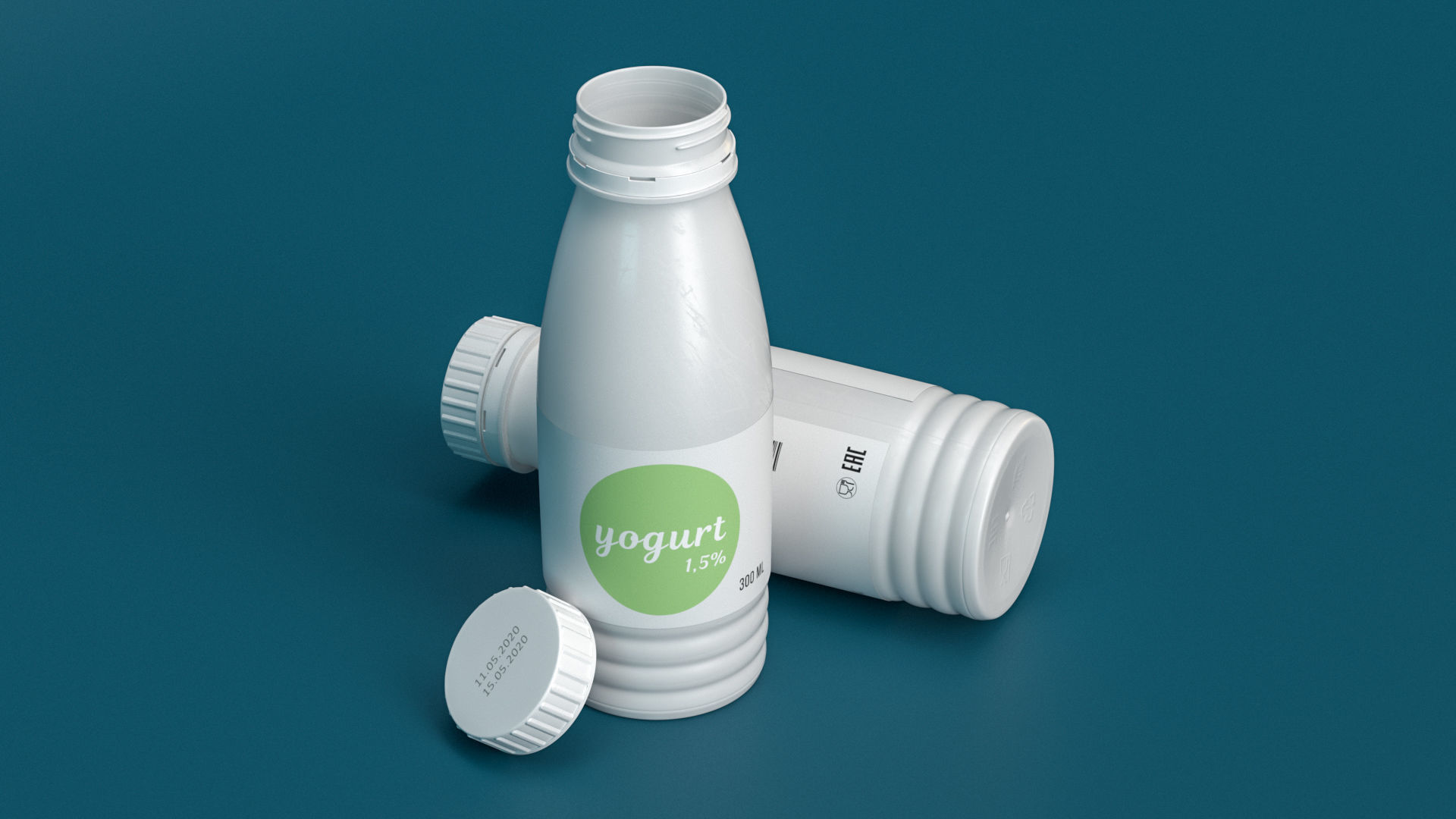 Yogurt Bottle 300ml 3D model  3D model_1