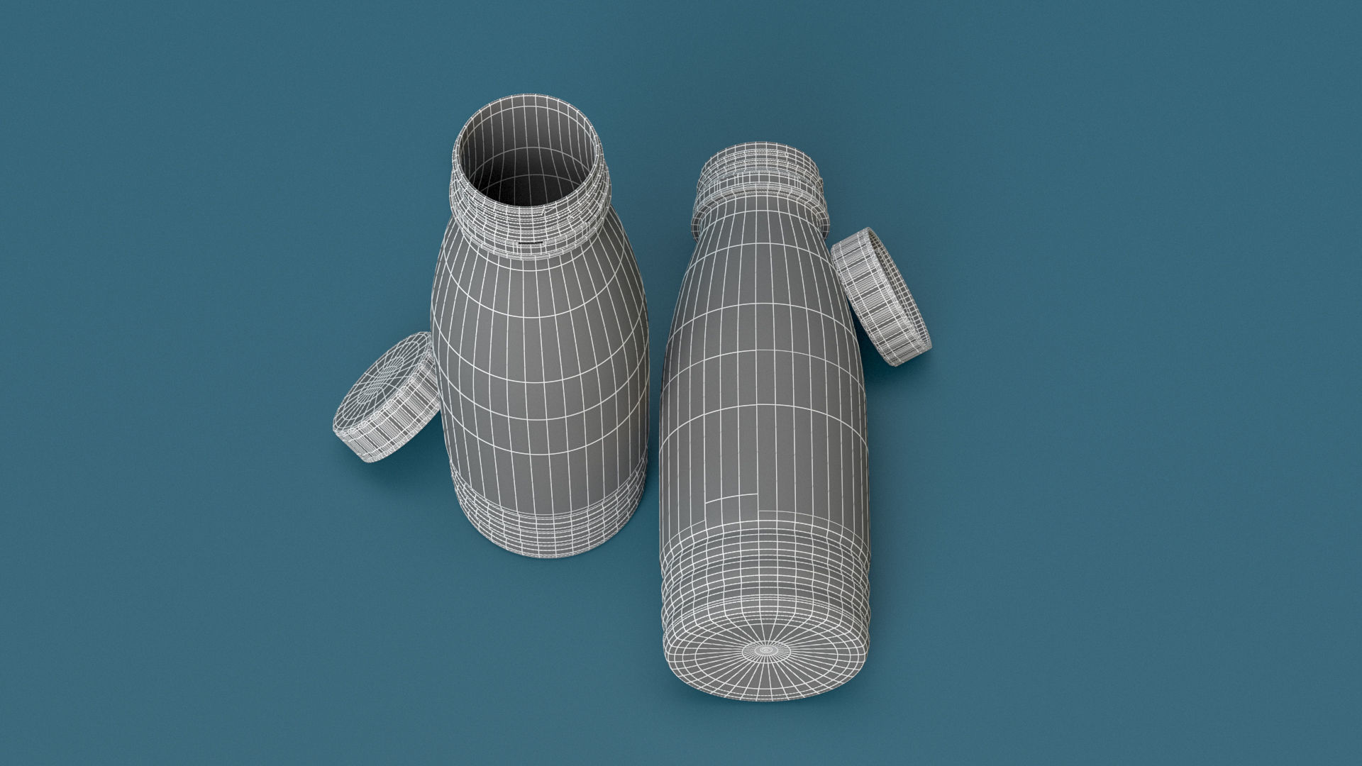 Yogurt Bottle 300ml 3D model  3D model_8