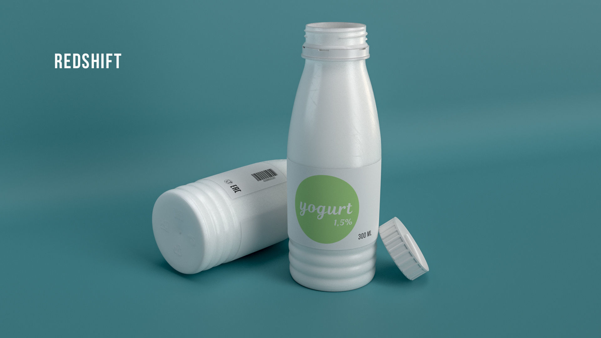 Yogurt Bottle 300ml 3D model  3D model_5