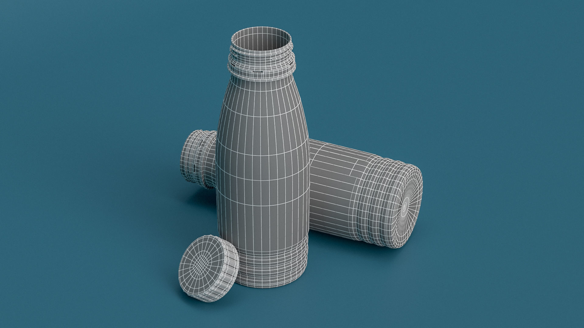 Yogurt Bottle 300ml 3D model  3D model_7