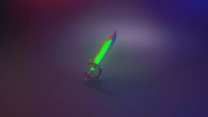 Dagger sword with light