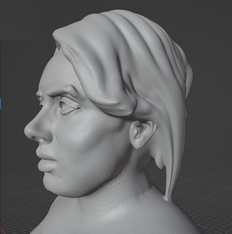 Adele bust 3D print model_11