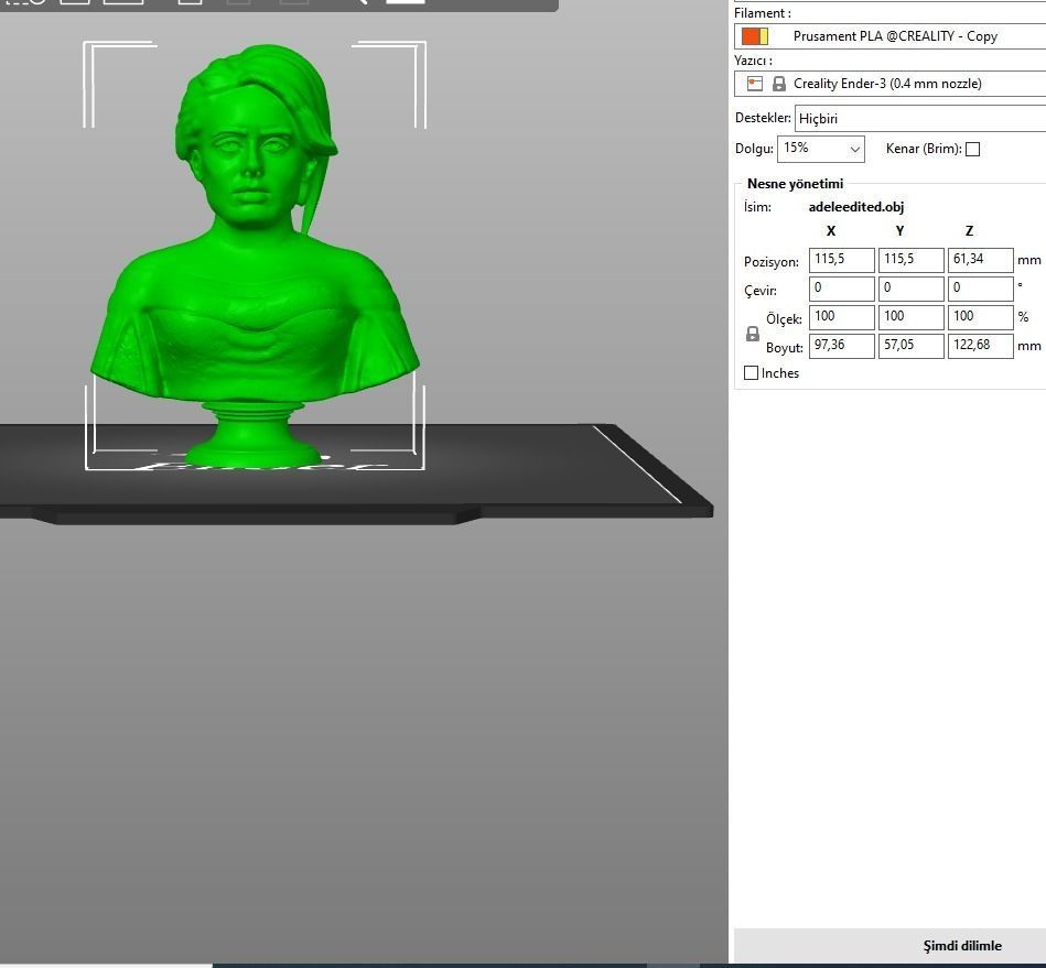 Adele bust 3D print model_8