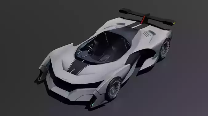 Mclaren car 3D Model Free Fire Sports car