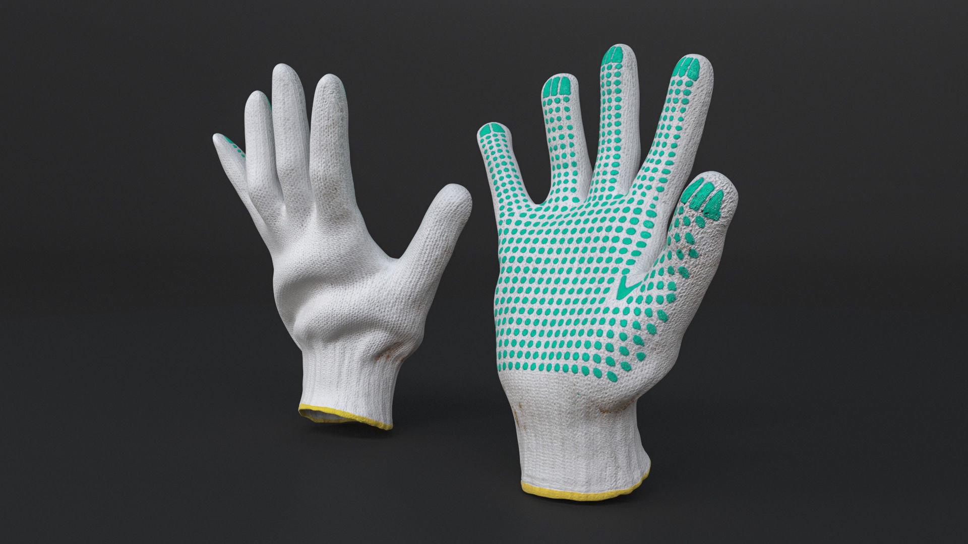 Work Gloves 3D model 3D model_1