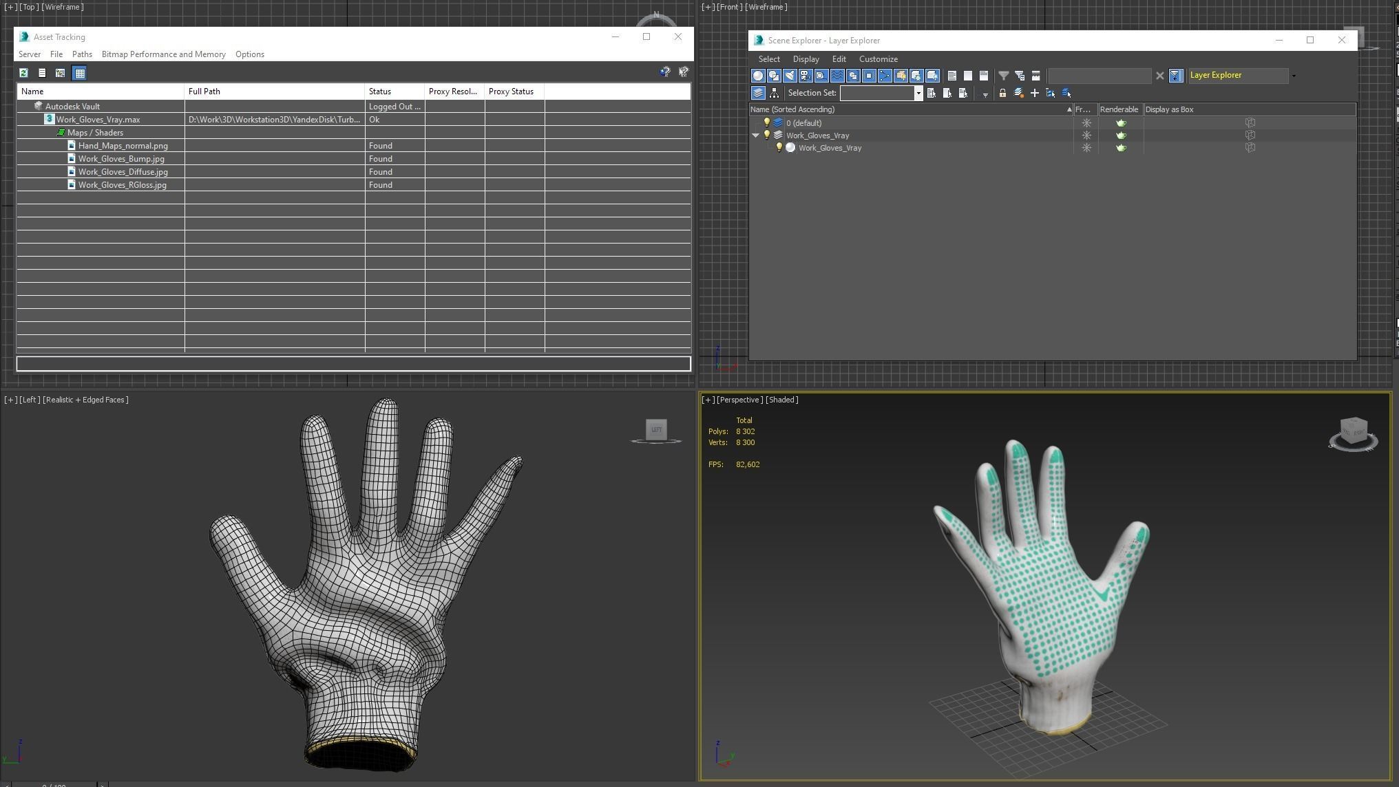 Work Gloves 3D model 3D model_13