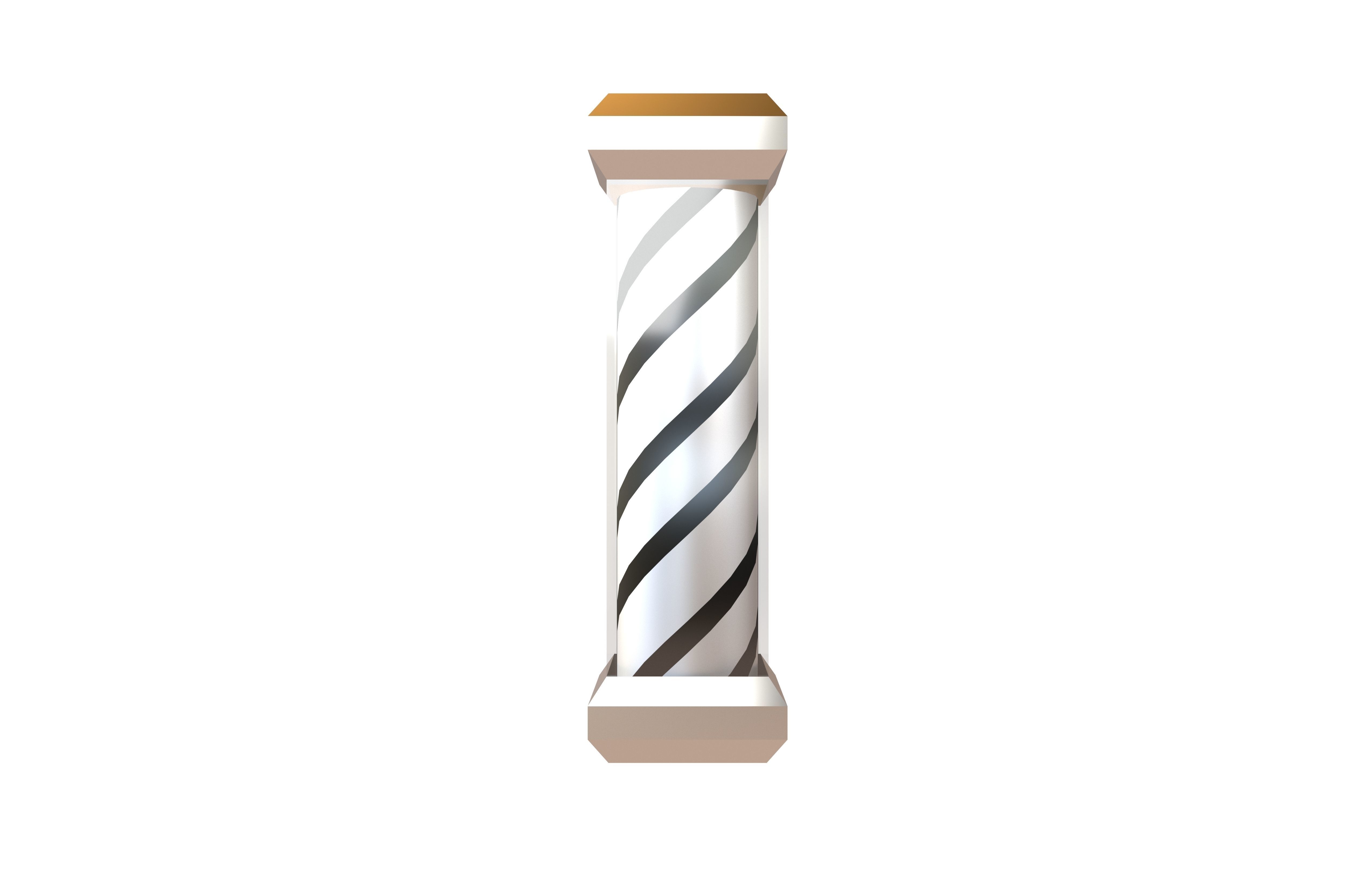 Barber Pole v1 002 Low-poly 3D model_3