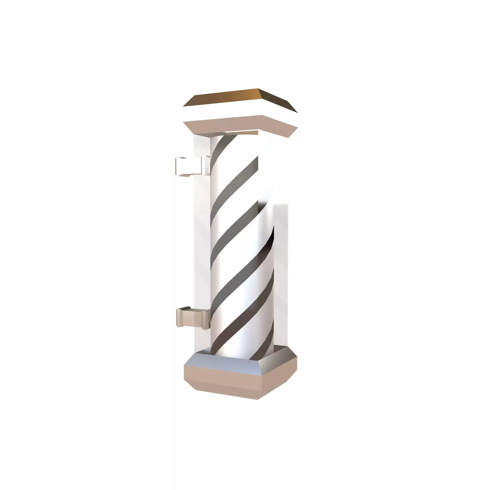 Barber Pole v1 002 Low-poly 3D model_0