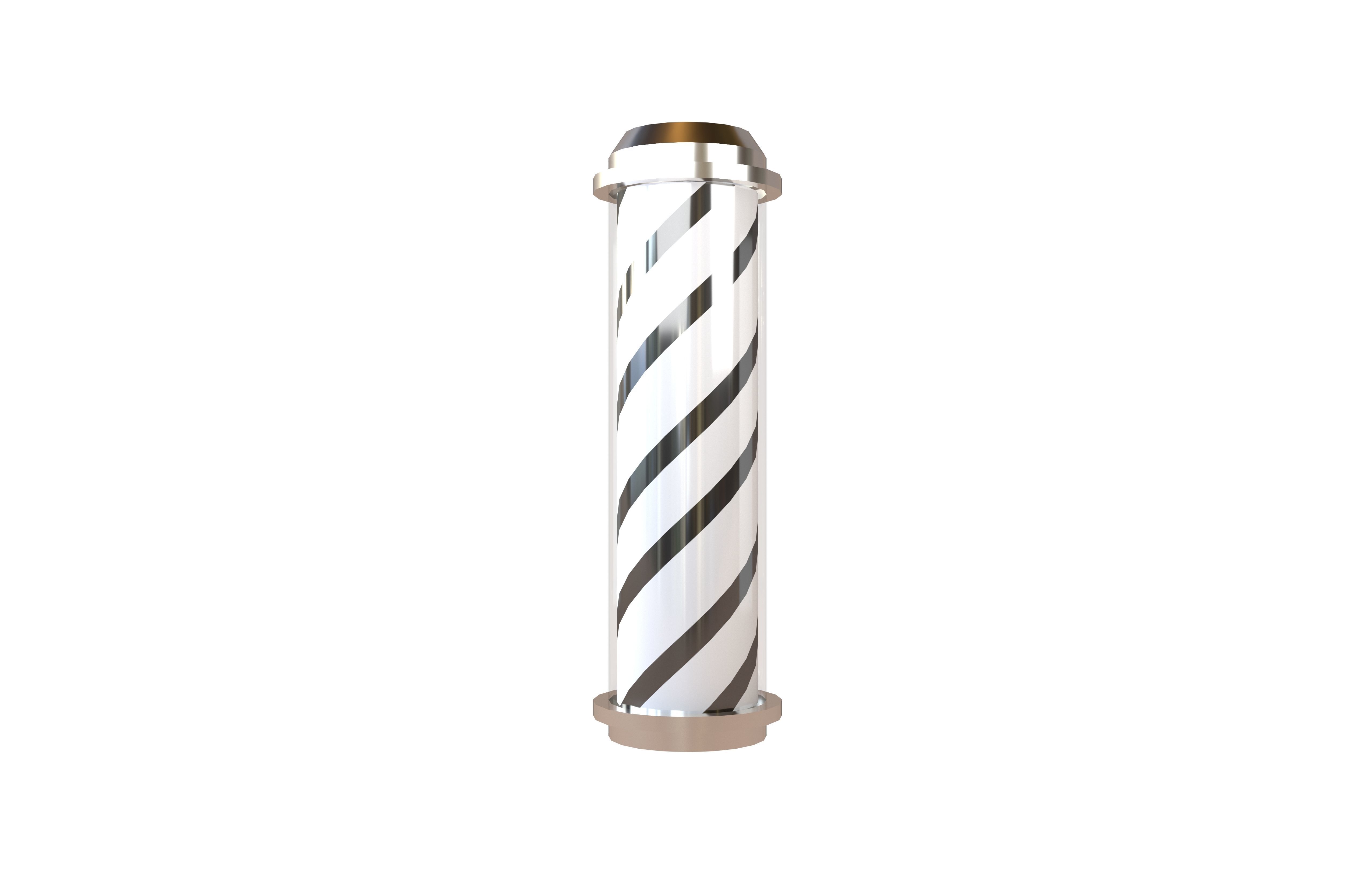Barber Pole v2 002 Low-poly 3D model_2