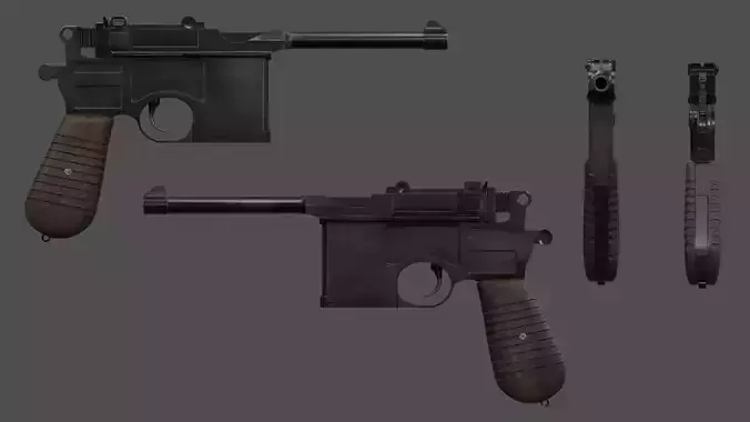 Mauser C96 Gun 3D model