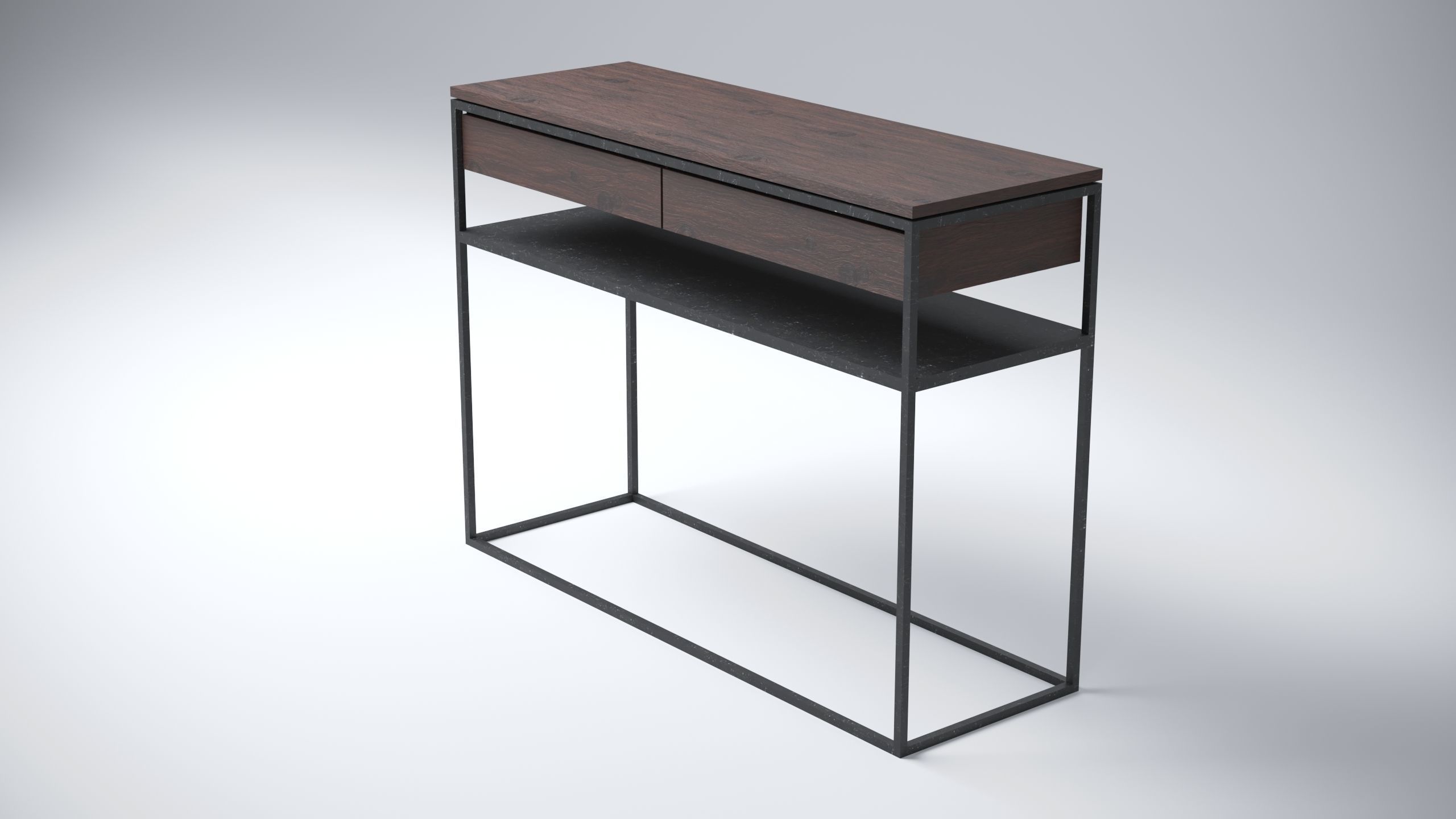 Side Entrance Table  Low-poly 3D model_1