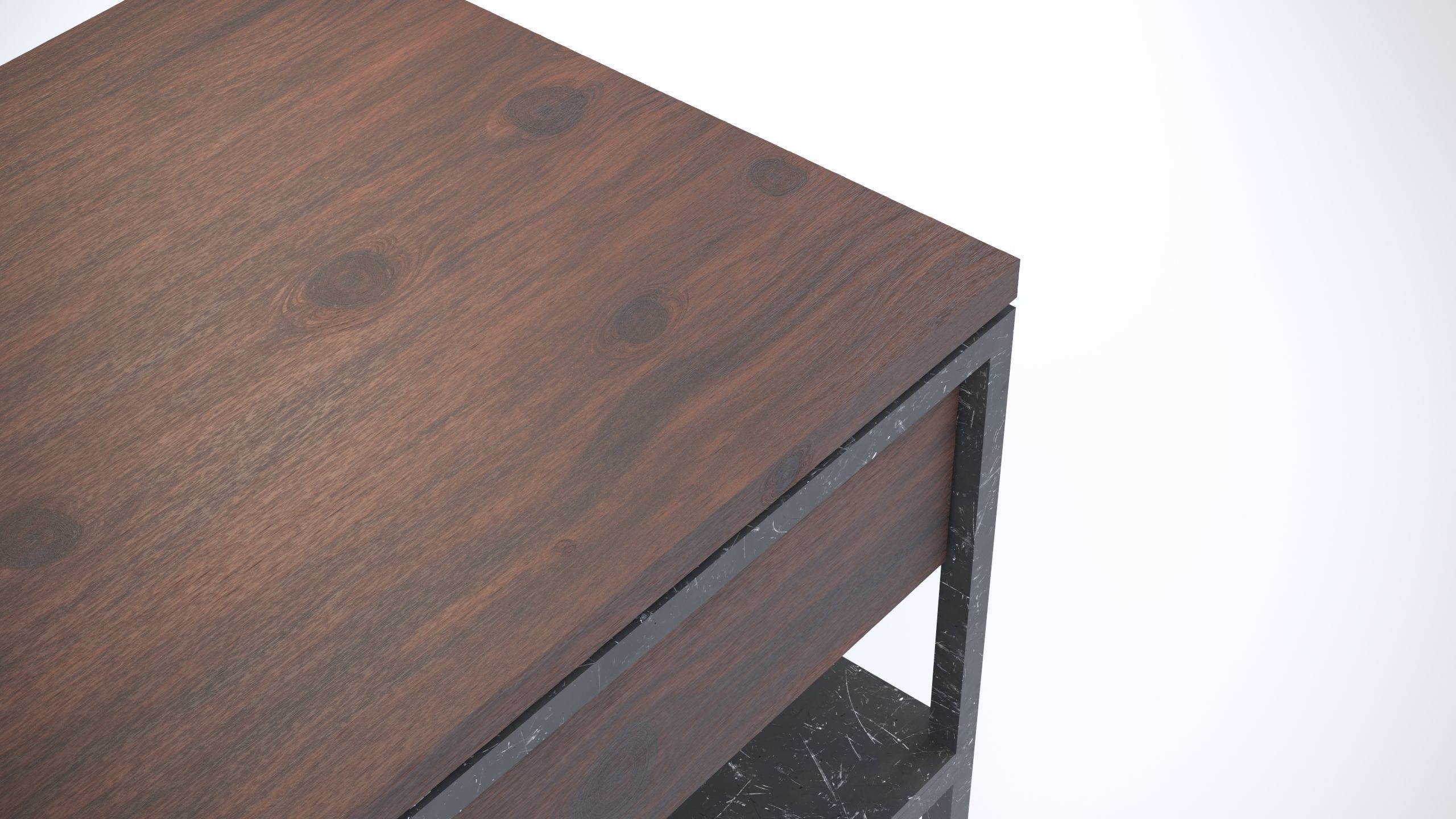 Side Entrance Table  Low-poly 3D model_3