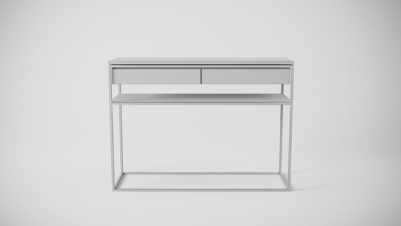 Side Entrance Table  Low-poly 3D model_4